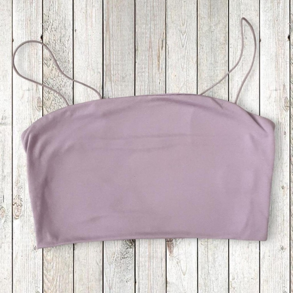SHEIN Women's XS US 2 Pastel Purple Cropped Cami Tank Top Spaghetti Strap